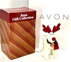 Vintage 1987 Belvedeer The Christmas Reindeer Wooden Ornament By Avon Nos Boxed 