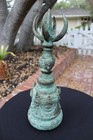 10th-16th C  Javanese Bronze Buddhist Vajra Bell - High Priest  Buddha - Museum