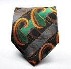 New Classic Paisley Black Gray Green Orang Jacquard Woven Silk Men s Tie Necktie