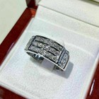 2ct Round Cut Lab-created Diamond Wedding Band Ring Men s 14k White Gold Plated