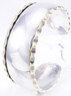 Vintage 925 Sterling Silver Cuff Brass Trim 1  Wide Cuff Bracelet Women s 7 25 
