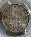 Mauritius British Colony British Colony  George Vi Rupee 1938 Au58 Pcgs  Km19