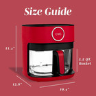 Cook With Color 1400w 5 5qt Digital Kitchen Air Fryer With Glass Basket  8 Prese
