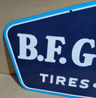 B f Goodrich Tires Batteries Porcelain Enamel Sign  40 X 18  Inches 2 Sided