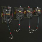 5pcs Fishing Bait Cage Feeder Basket Stainless Steel Carp Fishing Feeder Holder