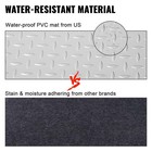 Uimoso Garage Floor Mat Garage Flooring Roll 228 35x59 05 In Non-slip Silver Pvc