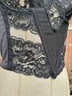 Authentic Vintage Christian Dior Black Lace Chevron Bustier 34b