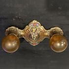 Pair Flush Mount Fixtures Rare Antique Lights 76d