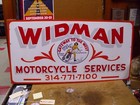 The Racing Lady  Widman Motorcycle Sales  Reflective  3  X 2 5  Sticker 