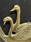 Vintage Brass 3d Swan Oval Picture Frame 8x12 Wall Decor No Glass