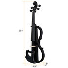 Full Size 4 4 Bunnel Edge Electric Silent Violin With Case Bow Rosin Headphone