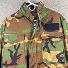 Vintage Usgi Woodland Camo Cold Weather Field Jacket Mens Small Short Military