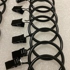 Roonoo Curtain Rings With Clips 42 Pack Black 38mm For Up To 1    Curtain Rod New