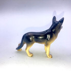 German Shepard Dog Miniature Porcelain Figurine 2 3 4  L X 2 1 4  Tall