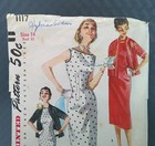 Vintage 1955 Simplicity Sewing Pattern  1117 Sheath Dress Jacket Sz 14 Complete