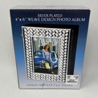 Godinger Silver Plated Family Photo Album Vintage Holds 100 4x6 Photos Weave New
