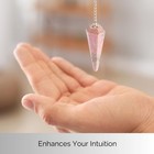 Rhodonite Pendulum Crystal Stone  Faceted Pendulum Divination Tools  Dowsing