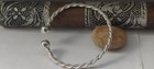 Thick Heavy Sterling Silver Ankle Bangle  925 Silver Plain Adjustable Bangle   H