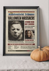 Michael Myers Killer Newspaper Halloween Horror Movie Home Decor Poster Unframed