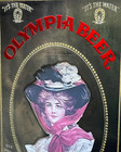 Vintage Olympia Beer Girl Bar Mirror Sign  it s The Water  Wood Framed Man Cave