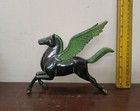 Brass Pegasus Sculpture Winged Horse Pony Taking Off Guestroom Table D  cor Gtx