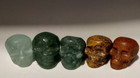 5pcs Lot 29mm Mini Skulls Hand Carved Crystal Skull Realistic Healing