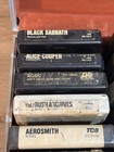 Vintage 8 Track Tapes Lot Of 12 W carrying Case Rock Tested Ac dc Van Halen Rush