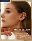 Lolias 4 Pairs Ear Cuffs Non Piercing - 14k Gold Plated Gold Plated