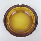 Vintage German Hosl-br  u Beer Smoking Ashtray Orange Amber Glassware Collectible
