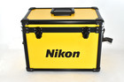 Nikon Vintage Yellow Hard Aluminum Camera Trunk Case Strap