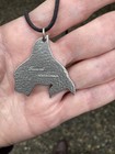 Vintage Northwest Coast Frederick Pewter Canada Orca Pendant On Adjustable Cord