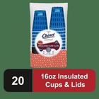 Premium Disposable Paper Hot Cups W  Lids 16oz Insulated Coffee Cups 20 Pack New