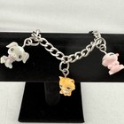 Vintage Lps Littlest Pet Shop Charm Bracelet Silver Tone Y2k Cute Bling Hasbro