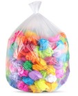 Trash Bags 15 Gallon 100 Count Light Duty Garbage Liners Durable Clear