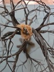 Wired Tree With Bird Nest And Eggs Metal Black Handmade