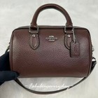 Coach Mini Rowan Crossbody Bag In Leather silver maple Cw328 Nwt