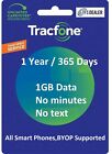 Tracfone Service Extension 1 Year 365 Days   1 Gb Data For Smart Phones byop Ok
