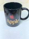 Rare Apple Computer Coffee tea Mug  Gold Lettering Red Logo