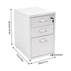 Vertical File Cabinet  Metal Mobile File Cabinet With Lock Filing Cabinet 3-tier
