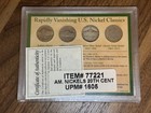 4 Coin Set W  Coa     Liberty V  Buffalo  Silver War Nickel