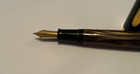 Pelikan 250 Brown Striated Fountain Pen  medium 14c 585 Gold Nib  W box
