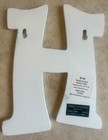 Flat White Wooden Alphabet Letter H Wall Hanging W Hearts 7  X 9 