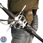Master Usa     Universal Leather Sword Frog     Steel Hardware  Adjustable Lacing