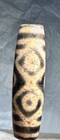 Tibetan 6 Dragon Eye Old Agate Dzi Bead  Silkworm Lines  Translucent  Talisman    