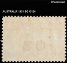 Australia 1931 Sg O124 Official Service Air Mail Blue 3p Mnh Og F vf