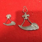 Bsa Powder Horn Pin   Powder Horn Medal With Button Loop Exc Cond 