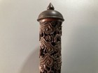 Chinese Antique Rosewood Carved Exquisite Clouds Statue Storing Incense Tube Box