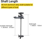Black Haswing 12v 55lbs 48  Bow Mount Trolling Motor   Remote   Quick Release