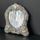 Vintage Ornate Sterling Silver Cherub Vanity Tabletop Mirror W suckling England