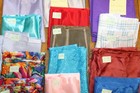 C9  Lot Of Hobby Craft Sewing Fabric  31  Yards Of Lightweight Satiny silky